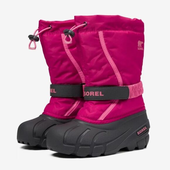 Sorel Other - Kids Sorel Flurry snow boots bright pink size 8